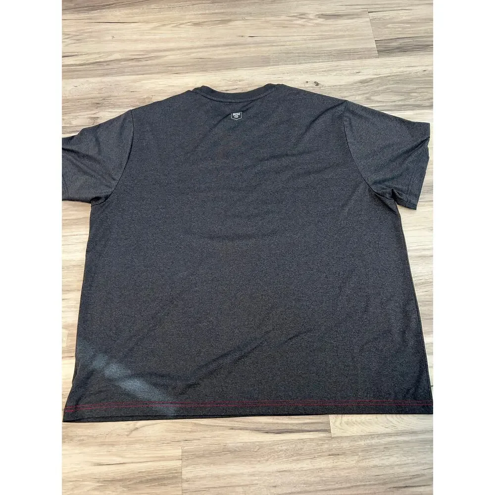 Tapout Shirt Mens 4XL Dark Gray Logo Crewneck Short Sleeve Stretch Activewear - Picture 2 of 3